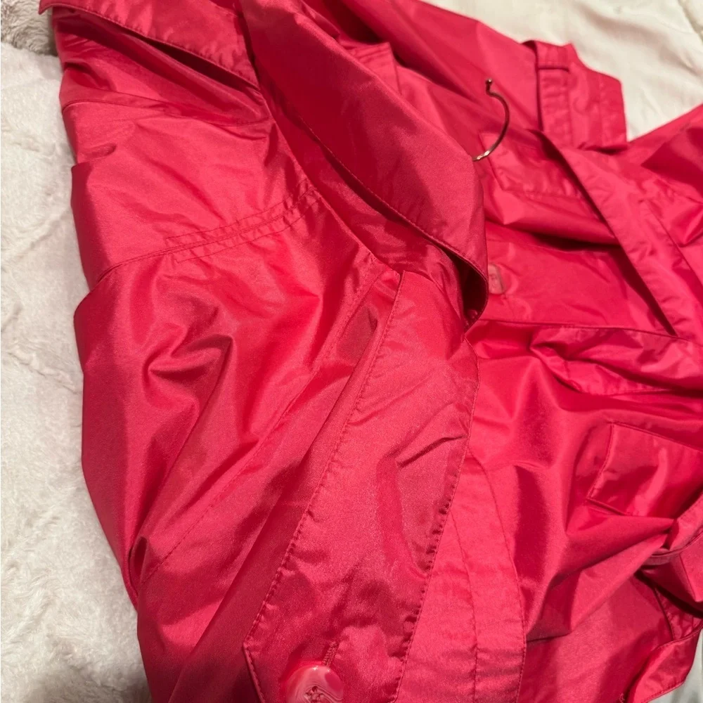 Vibrant Red‎ pink Trench Coat - Picture 9 of 12